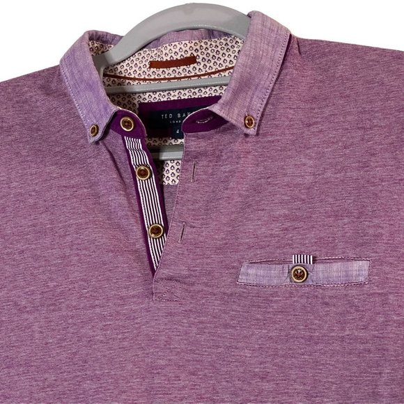 Ted Baker London Women's Purple Polo‎ Shirt Size 4 - Picture 11 of 13